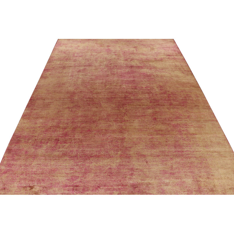 Rug & Kilim’S Oversized Contemporary Rug In Red And Gold Striae