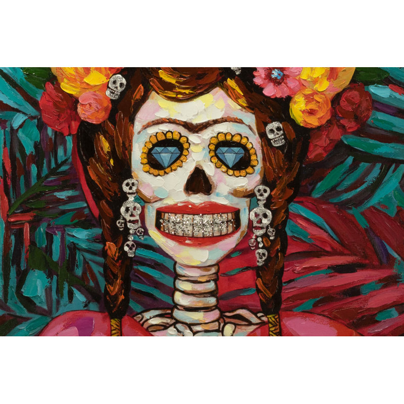 Hand -painted Princess from Mexico Acrylic Painting