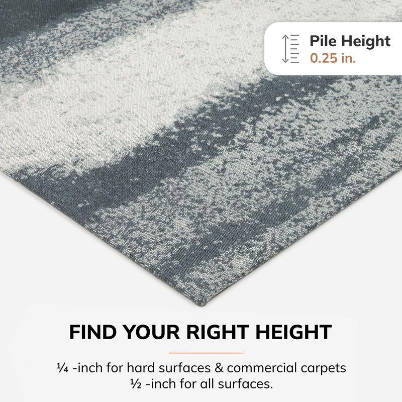 Rug'd Chair Mat: Anti-Slip, Easy Rolling, Premium Floor Protection, Neosho, 0.5" H x 40" W x 54" D