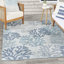 Tapis bleu / gris en polypropylène tissé à la machine Rectangle Alna-1436072896