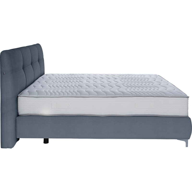 Boxspring Bed Vicky, Blue, Super King (6'), H2