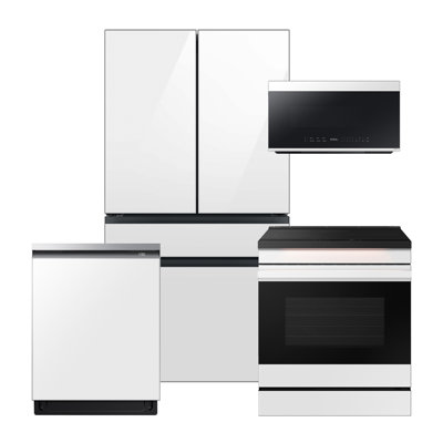 Samsung Bespoke White Glass Kitchen Package with 29 cu. ft. 4-Door French Door Refrigerator with Beverage Center and Electric Range -  Composite_8D99DA31-F23B-441F-AE08-6EF7293CF34B_1739207107