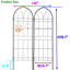 78,7 "X 19,7" treillis extérieur en métal antirouille, paquet de 2 pour plantes grimpantes, noir avec porte-pots plantes grimpantes,