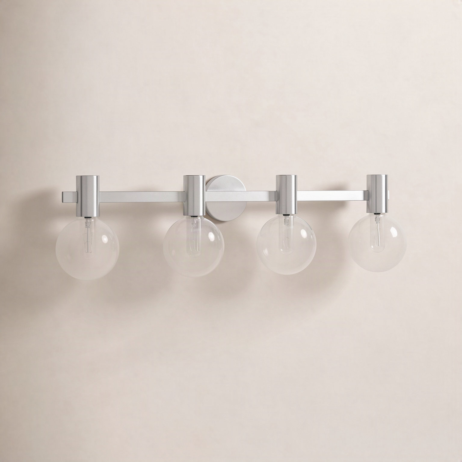 Ryenne Bath Sconce, Chrome, 10" H x 34" W x 34" D, 4 Lights