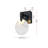Cambell 6 inch Alabaster Wall Sconce in Black-145994104