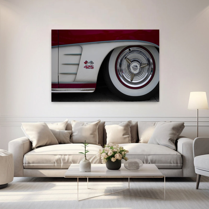 Chevrolet Corvette Culver City Los Angeles County California USA 1 Piece Wrapped Canvas Wall Art, 101.6 cm H x 152.4 cm W