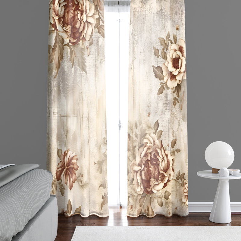 Paire de rideaux semi-transparents Aides, L 20 po x L 82 po