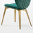 Kataleah, Green Velvet Dining Side Chairs Set Of 2