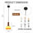 Retro Single Pendant Light Caramel Acrylic Pendant Light (Bulb Include)