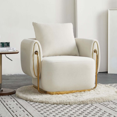 Chaise d'appoint avec accoudoirs l 35,83 po