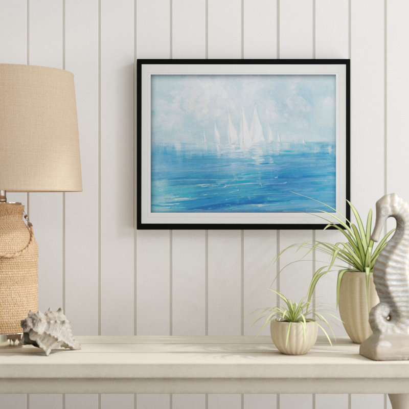 «Set Sail», peinture, Impression encadrée, H 20 po x l 24 po, Black