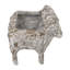 Jardinière en résine ludique avec finition blanc antique Playful Sheep, 12,2 po x 7,2 po x 5,1 po