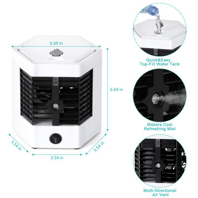 CELLPAK Cool Mist Steam Tabletop Humidifier for 1 Cubic Feet