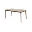 Ensemble repas d'extérieur en bois d'acacia pour 6 personnes avec coussins 7 pièces Daveney - Table de patio rectangulaire avec chaises tissées et trou pour parasol - Beige-633118466