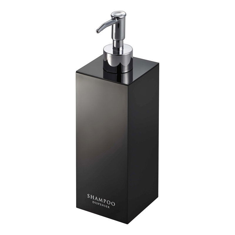 Distributeur de douche carré Yamazaki - Trois styles, plastique ABS, shampooing, Noir