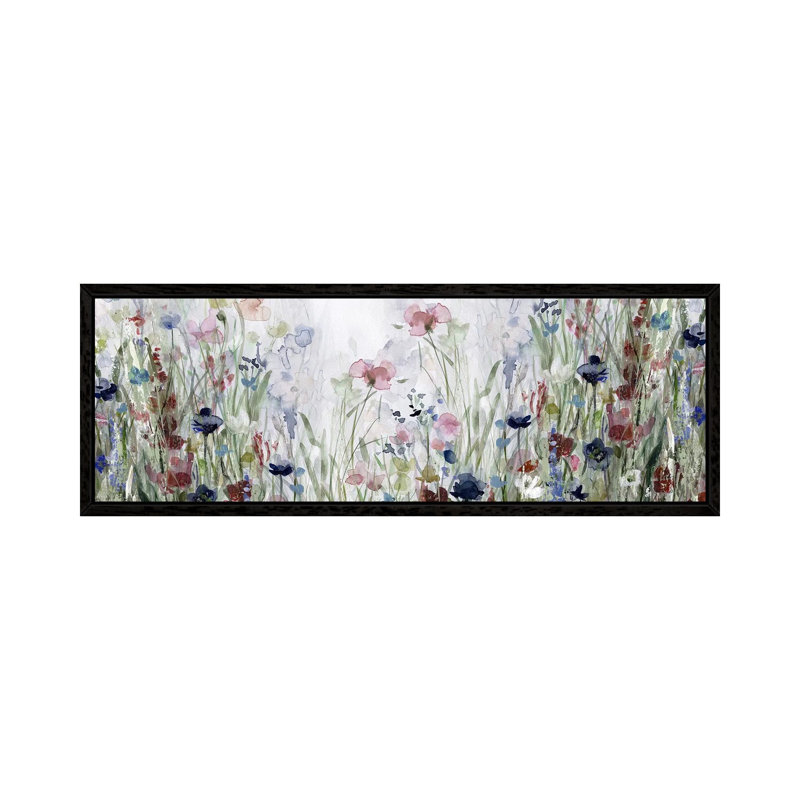 Wildflower Fields by Carol Robinson - Floater Frame Panoramic Gallery-Wrapped Canvas Giclée on Canvas, Black