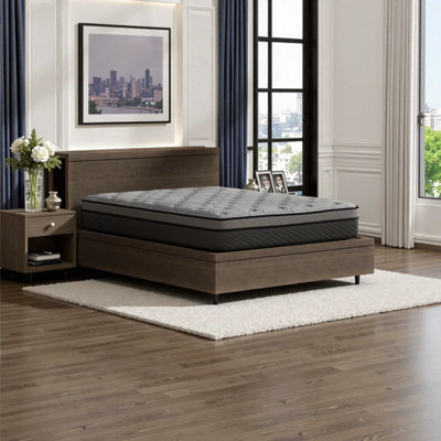 12 Inch Medium Firm Twin Hybrid Mattress with Pocketed Coils & Cooling Gel Foam - CertiPUR-US Certified
