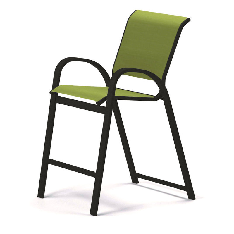 Tabouret de bar 42 po Holna, Lime 38D Sunbrella®, Graphite texturé