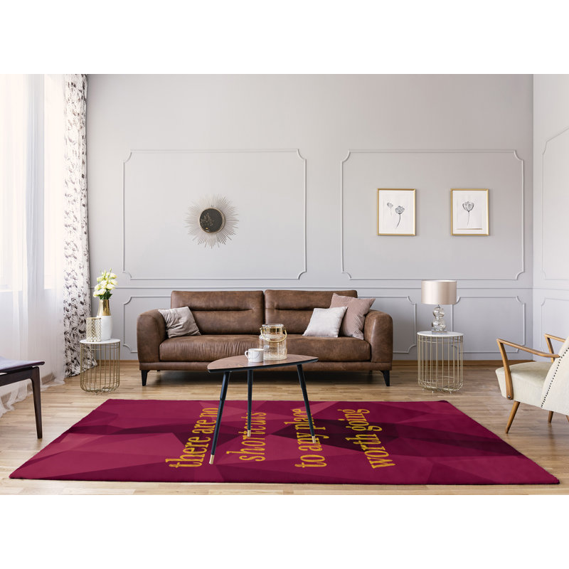 Tapis en poly-faux pierre pas de raccourcis guillemets, Rectangle 5 pi x 7 pi