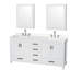 Sheffield 72" Freestanding Double Bathroom Vanity with Quartz Top with Medicine Cabinets-1933065891-1933082947-1933082948