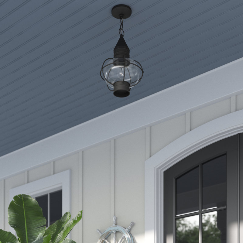 Aster Outdoor Hanging Lantern, Black
