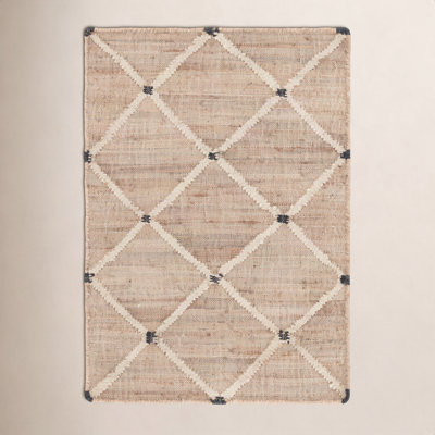 Kali Natural Flatweave Geometric Jute Rug