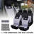 Car Seat Covers Full Sets Front and Split Rear Bench for Car 3D Tyre Embossed Automotive Interior Covers