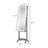 Floor Standing Jewelry Cabinet with LED Light, Lockable Organizer, and Full-Length Mirror with 4 Adjustable Angles-1618661817
