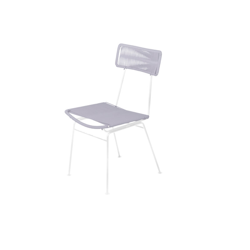Chaise Hapi, Gris clair / Blanc