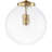1-Light Swirled Glass Orb Semi-Flush Mount