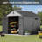 7.5'X9' Rectangular Outdoor Plastic Shed With Metal Frame, And Includes Acrylic Transparent And Vent Windows, And A Floor.-118662002