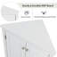 Armoire de rangement blanche triangulaire avec tablettes réglables, unité de plancher autoportante pour la maison et la cuisine