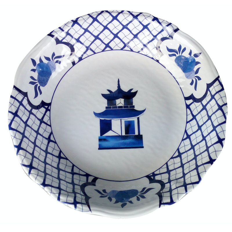 PAGODA MELAMINE LARGE SERVING BOWL