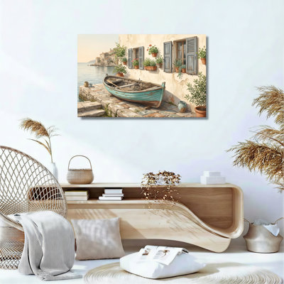 Ensemble de 1 toile murale « Charme côtier »