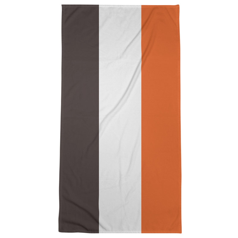 Bath Towel, Light Orange/White