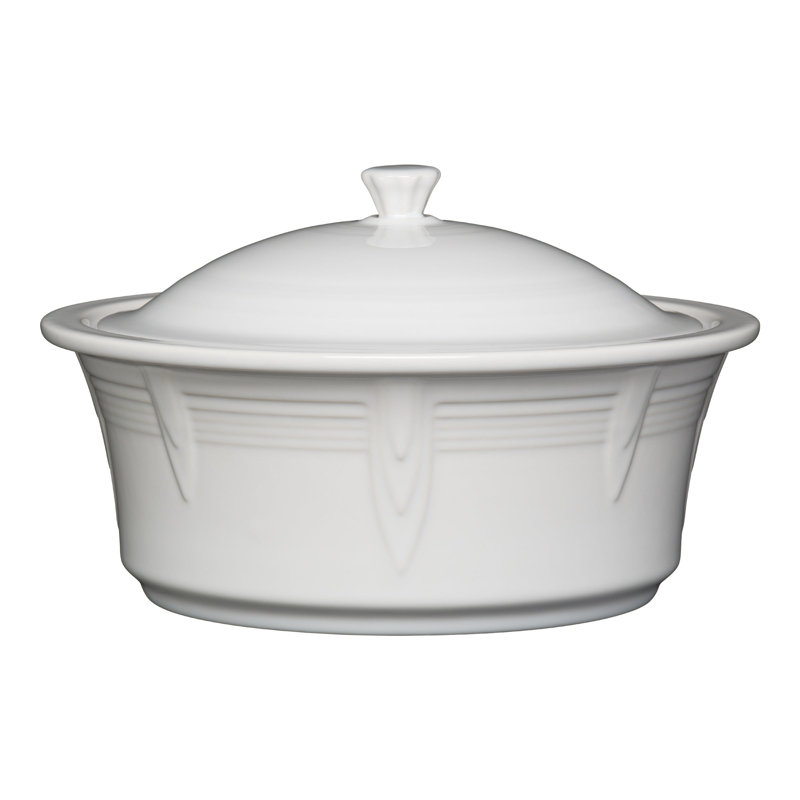Grande casserole ronde recouverte Fiesta, Blanc