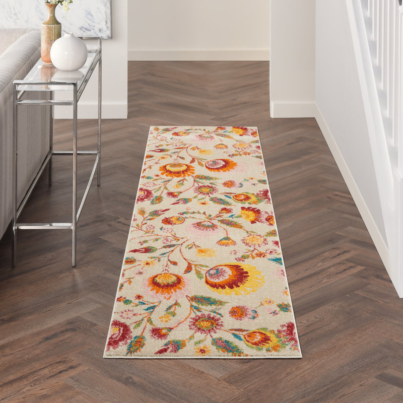 DH-ALR08 Floral Indoor Rug, Runner 2'3" x 7'6"