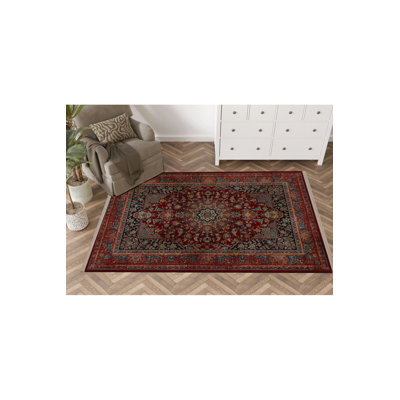 Tapis décoratif rétro bourgogne