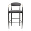 2 tabourets de comptoir, revêtement en tissu gris et pieds en fer massif pour îlot de cuisine, capacité de poids de 265 lb, 2 tabourets de bar, fabrication robuste de 260 lb-28112507-28112504