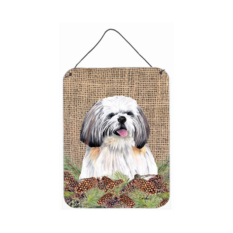Shih tzu, reproduction d’art sur plaque