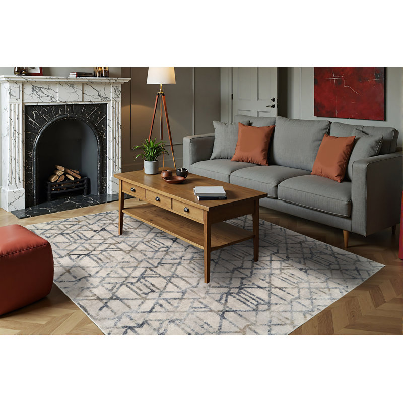 Garton Geometric Indoor Rug, Rectangle 7'10" x 10'10"
