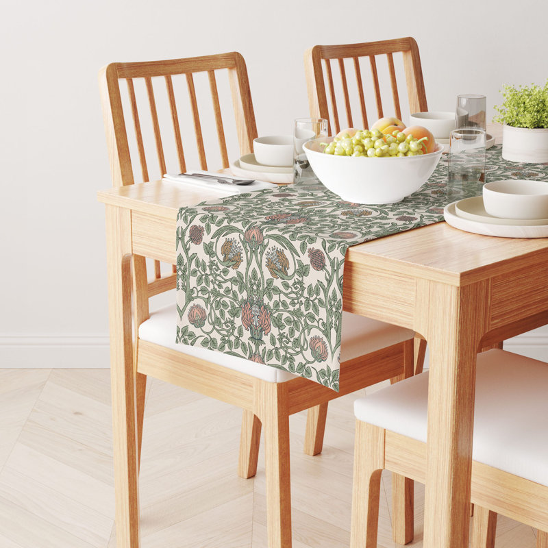 Table Runner, 100% Cotton, Floral 63, 90" x 16"