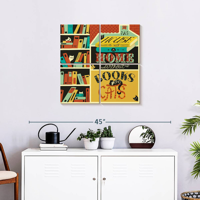 Maison Senne pour livres et chats, H 26 po x l 26 po