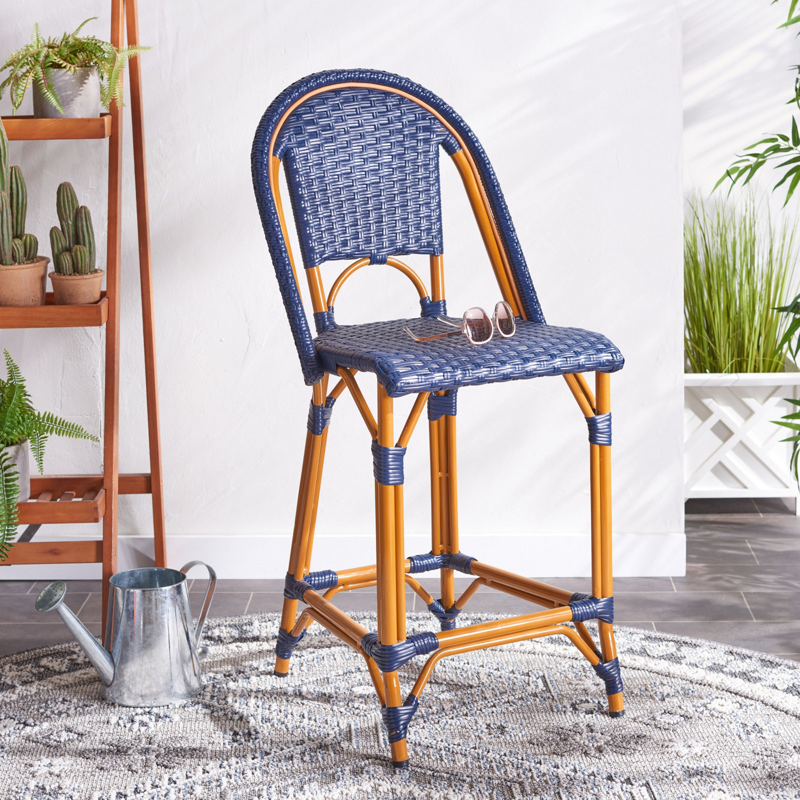 Kesa Patio Bar Stool, Navy