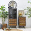 Noir massif + vitrines en bois manufacturé