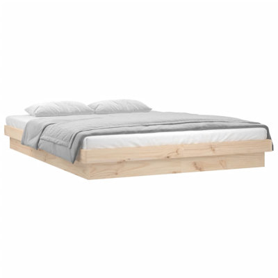 LED Bed Frame Solid Wood