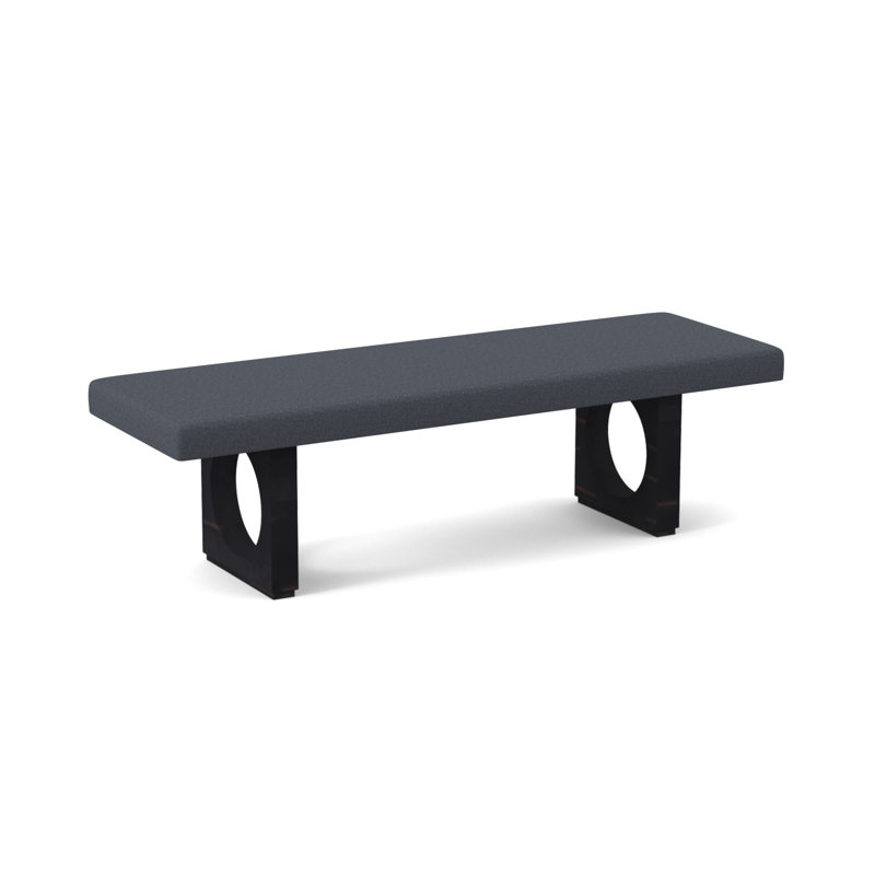 Void Upholstered Bench, Vintage Ebony, Edworth Ocean