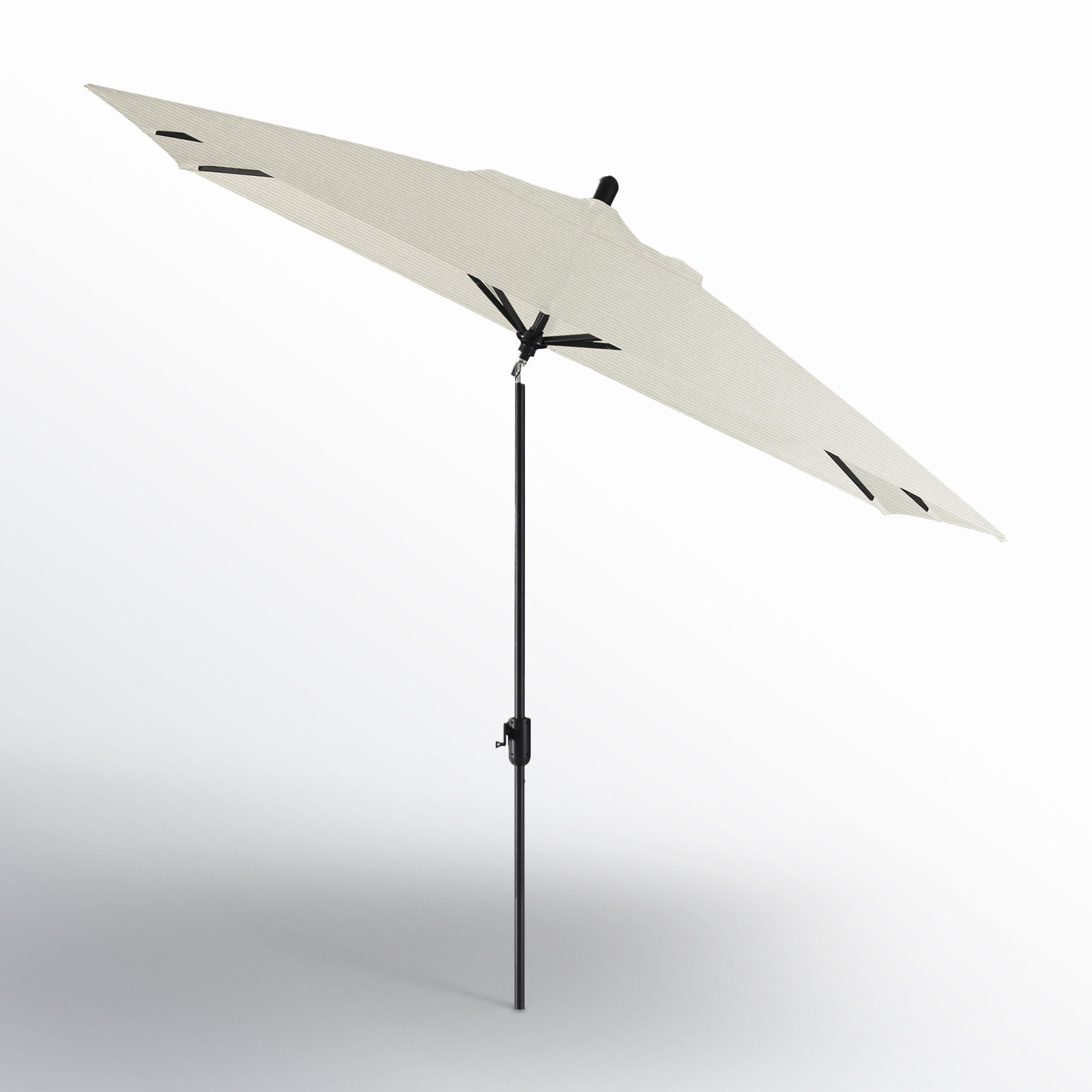 Olivier 116.7'' Outdoor Umbrella, Black Sapphire, Canvas Natural Sunbrella® Canvas