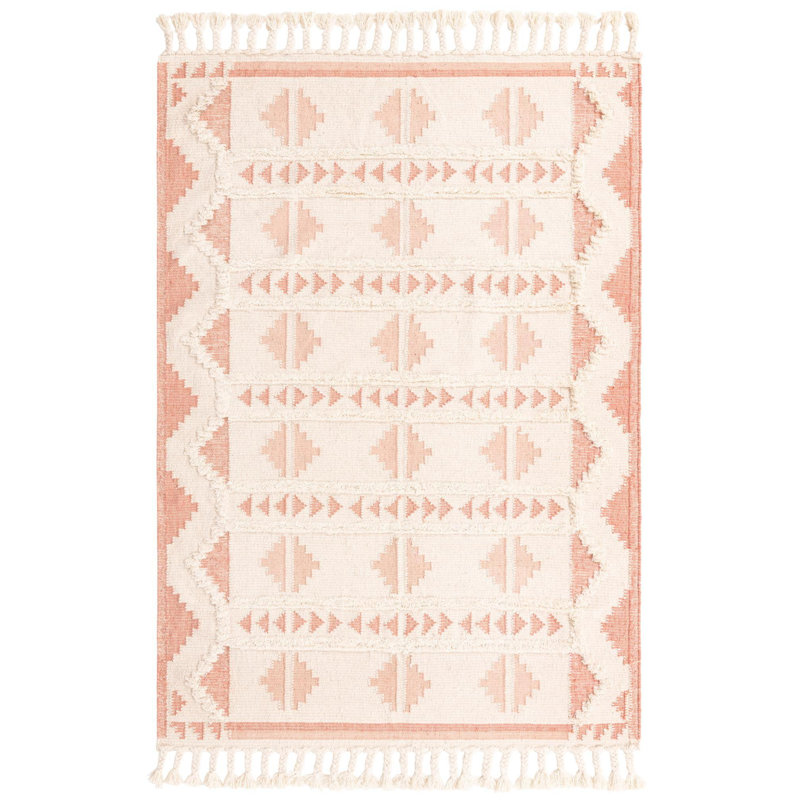 Annunciata Hand Tufted Wool Damask Indoor Rug, Rectangle 6'1" x 9'