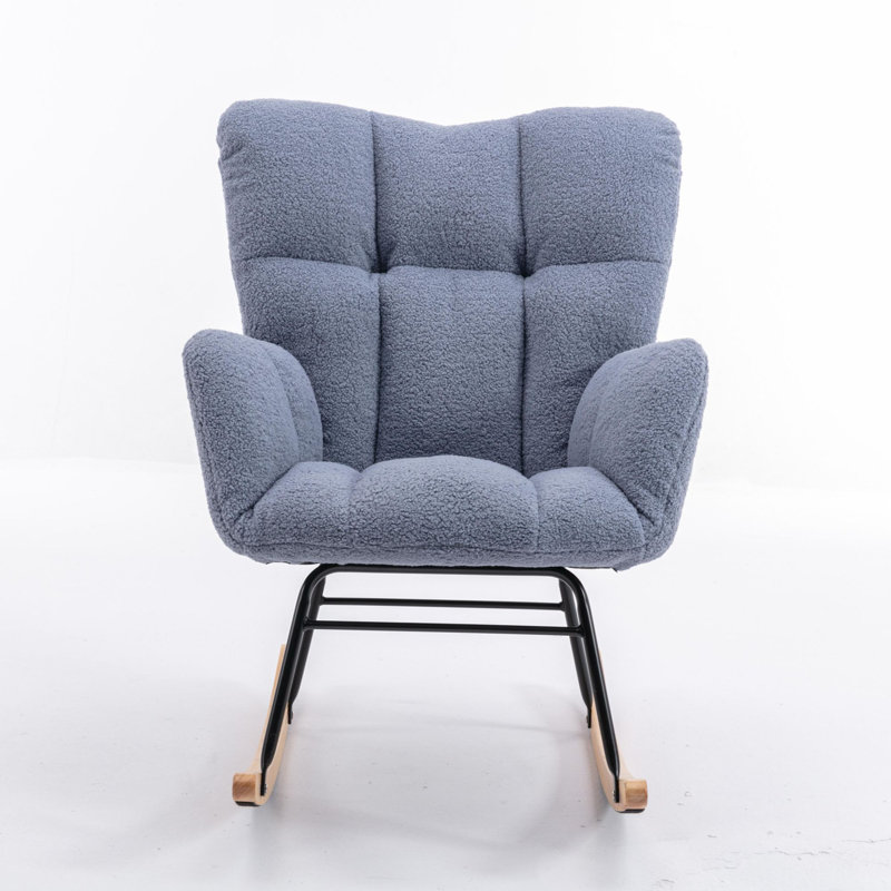 Chaise berçante Johileny, Bleu clair
